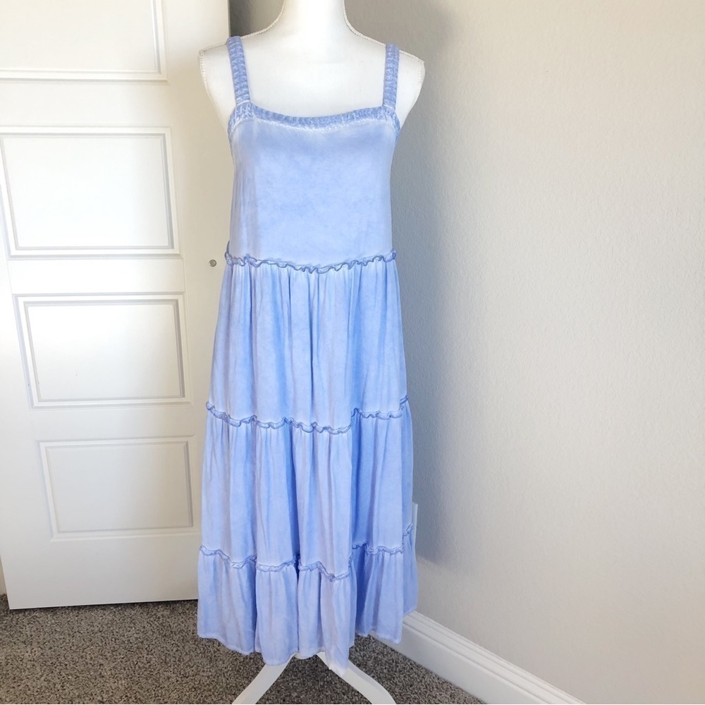Anthropologie Saturday Sunday NELL Lavender Sleeveless Tiered Ruffle Mid… - Picture 3 of 11